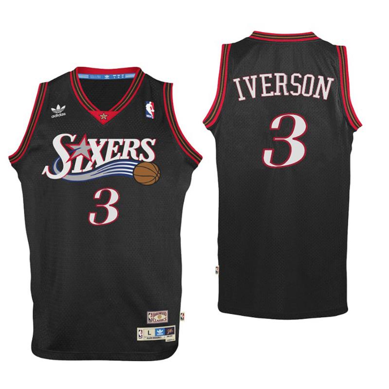 canotta allen iverson 3 philadelphia 76ers 2016-2017 nero